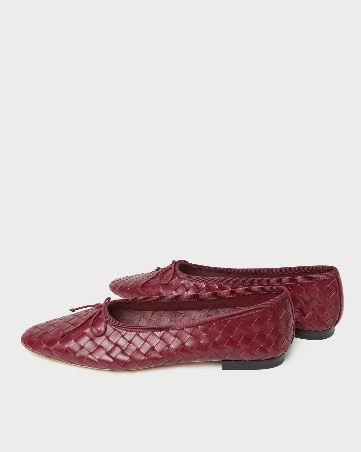 Women Loeffler Randall Landry Wine Woven Ballet Flat