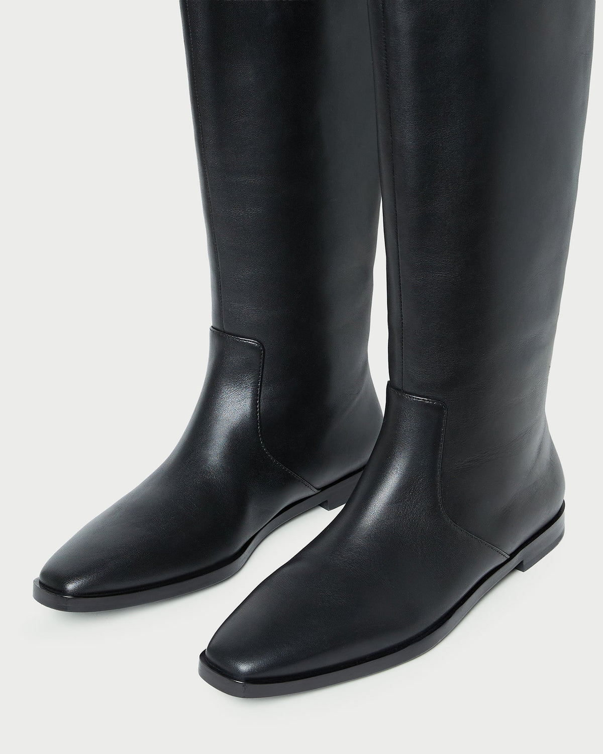 Women Loeffler Randall Tilly Black Leather Tall Boot