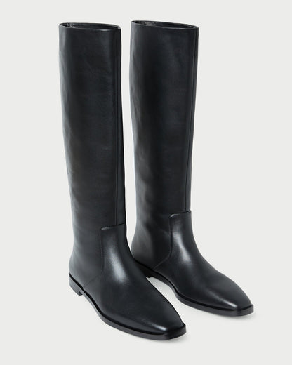 Women Loeffler Randall Tilly Black Leather Tall Boot