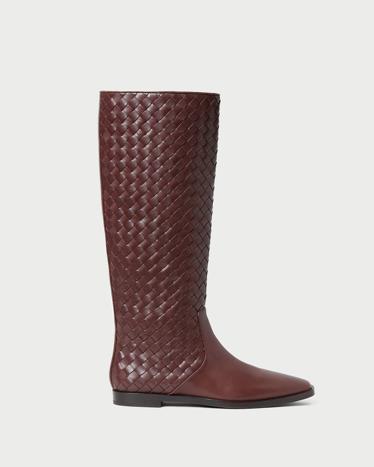 Women Loeffler Randall Tilly Espresso Woven Leather Boot