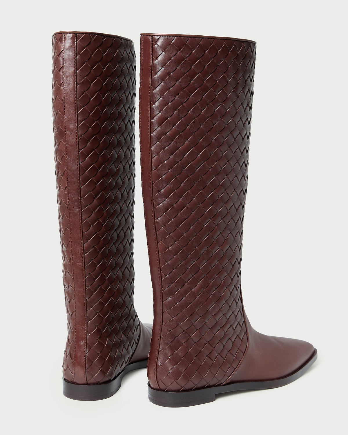 Women Loeffler Randall Tilly Espresso Woven Leather Boot