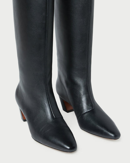 Women Loeffler Randall Marley Black Leather Tall Boot
