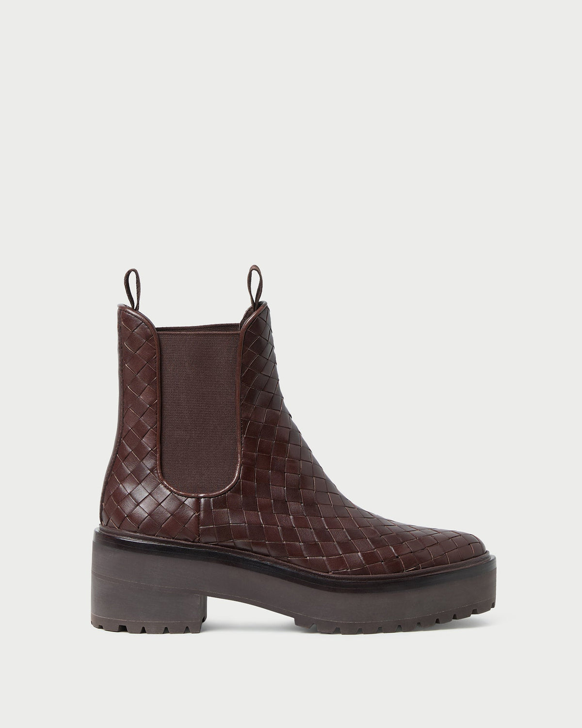 Women Loeffler Randall Reggie Espresso Woven Chelsea Boot