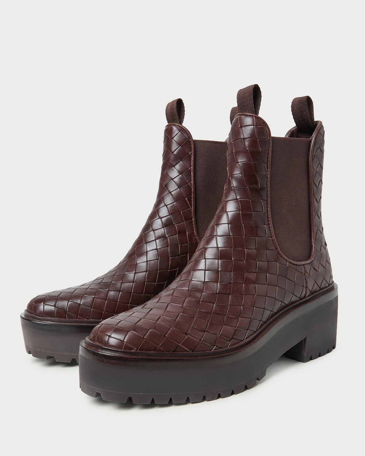 Women Loeffler Randall Reggie Espresso Woven Chelsea Boot