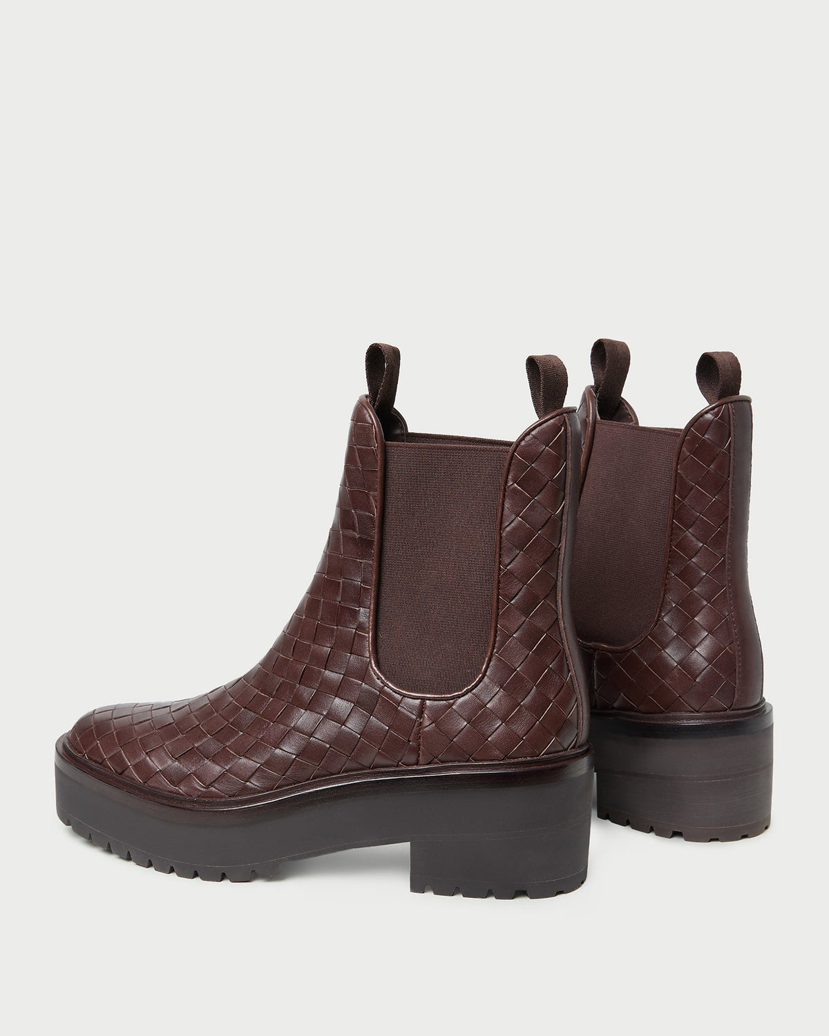 Women Loeffler Randall Reggie Espresso Woven Chelsea Boot
