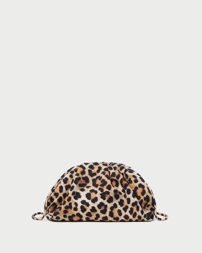 Women Loeffler Randall Bailey Leopard Jersey Dome Clutch