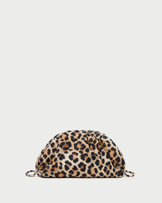 Women Loeffler Randall Bailey Leopard Jersey Dome Clutch