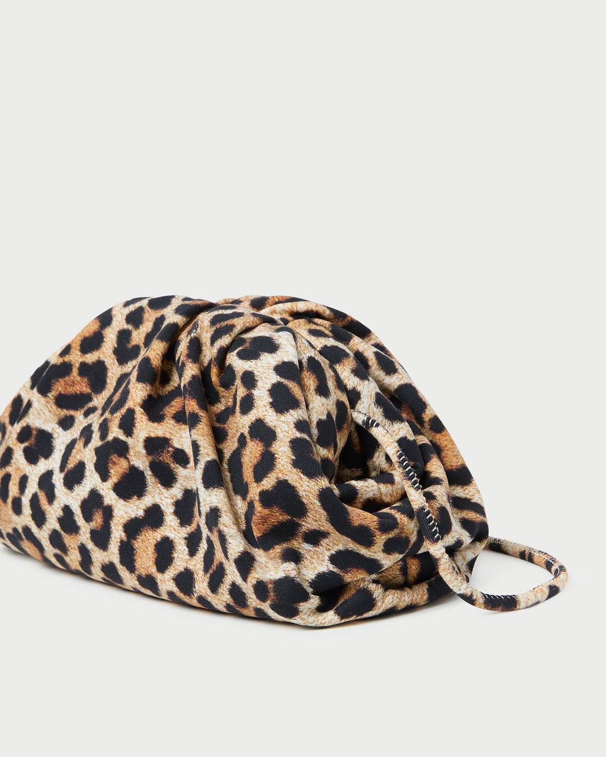 Women Loeffler Randall Bailey Leopard Jersey Dome Clutch
