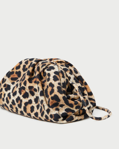 Women Loeffler Randall Bailey Leopard Jersey Dome Clutch