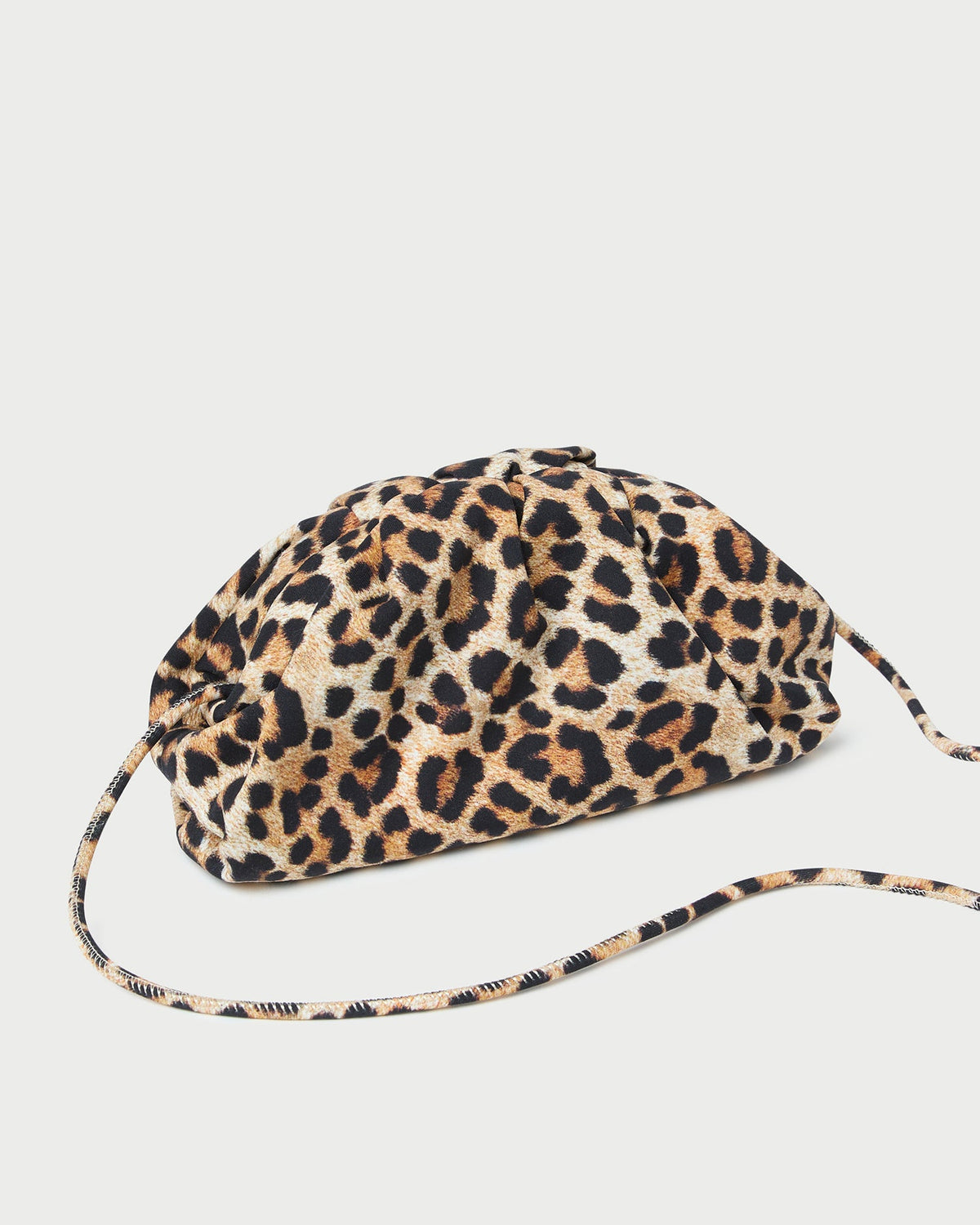 Women Loeffler Randall Bailey Leopard Jersey Dome Clutch