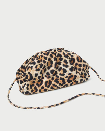 Women Loeffler Randall Bailey Leopard Jersey Dome Clutch