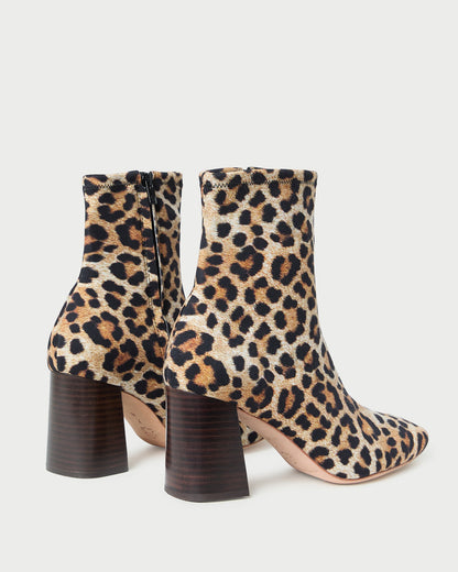 Women Loeffler Randall Elise Leopard Jersey Ankle Boot