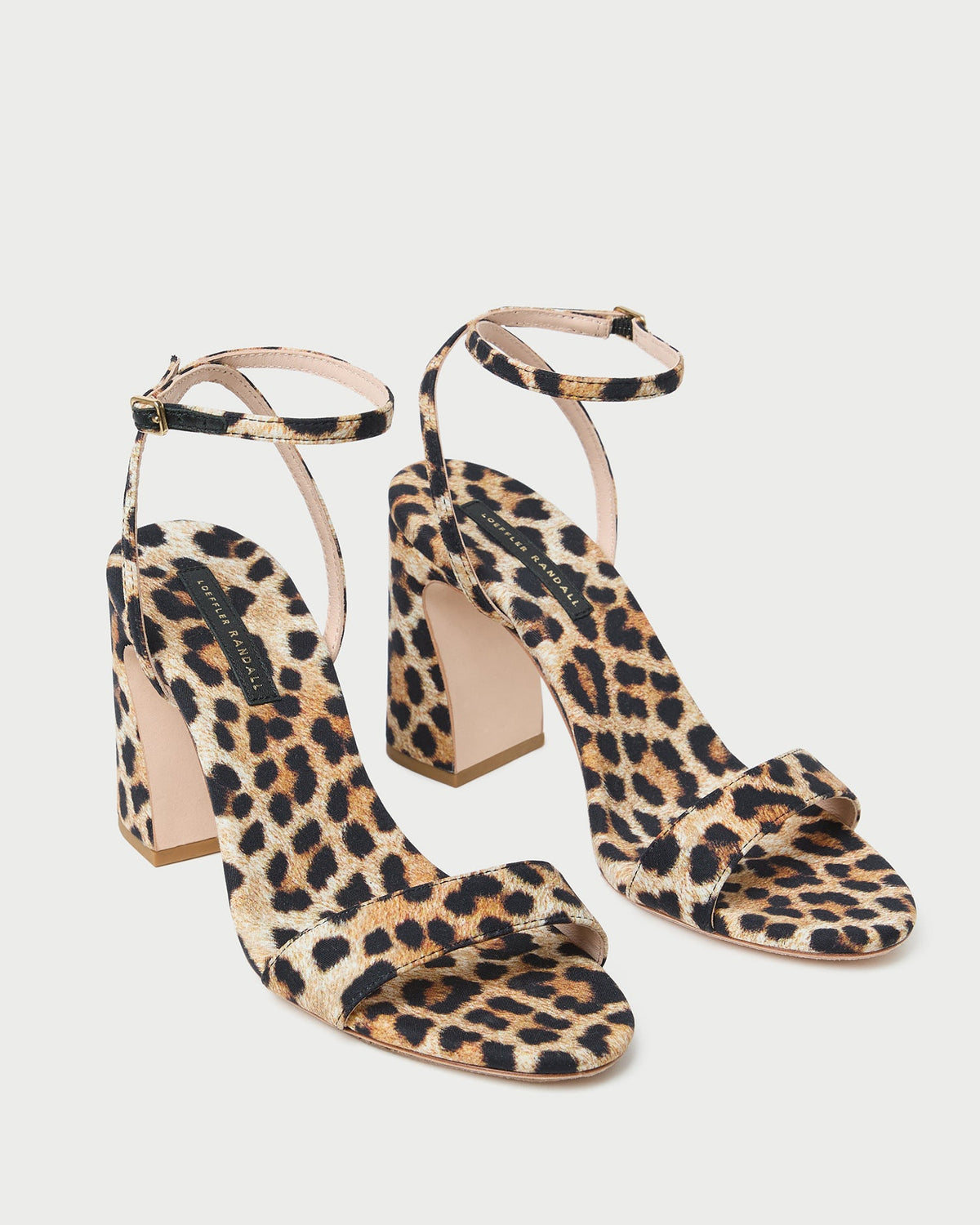 Women Loeffler Randall Malia Leopard Curved-Heel Sandal