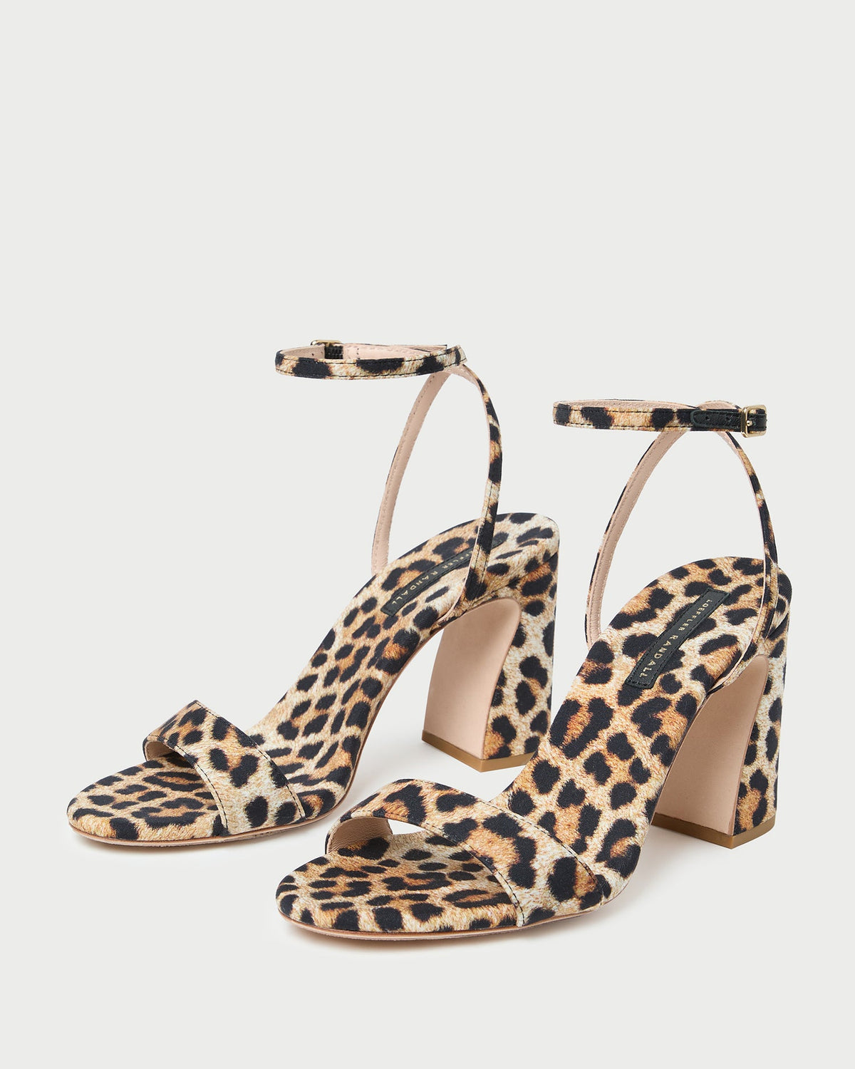 Women Loeffler Randall Malia Leopard Curved-Heel Sandal