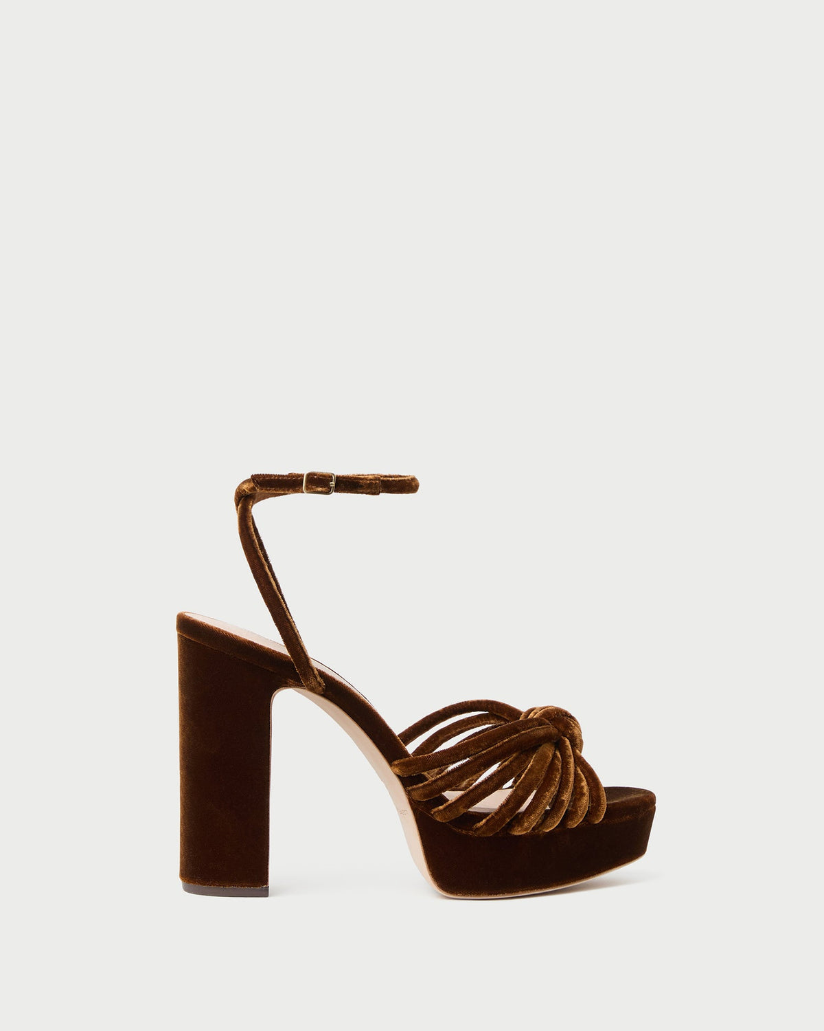 Women Loeffler Randall Rivka Brown Velvet Platform Sandal