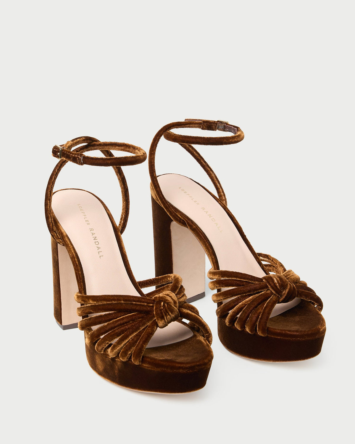 Women Loeffler Randall Rivka Brown Velvet Platform Sandal