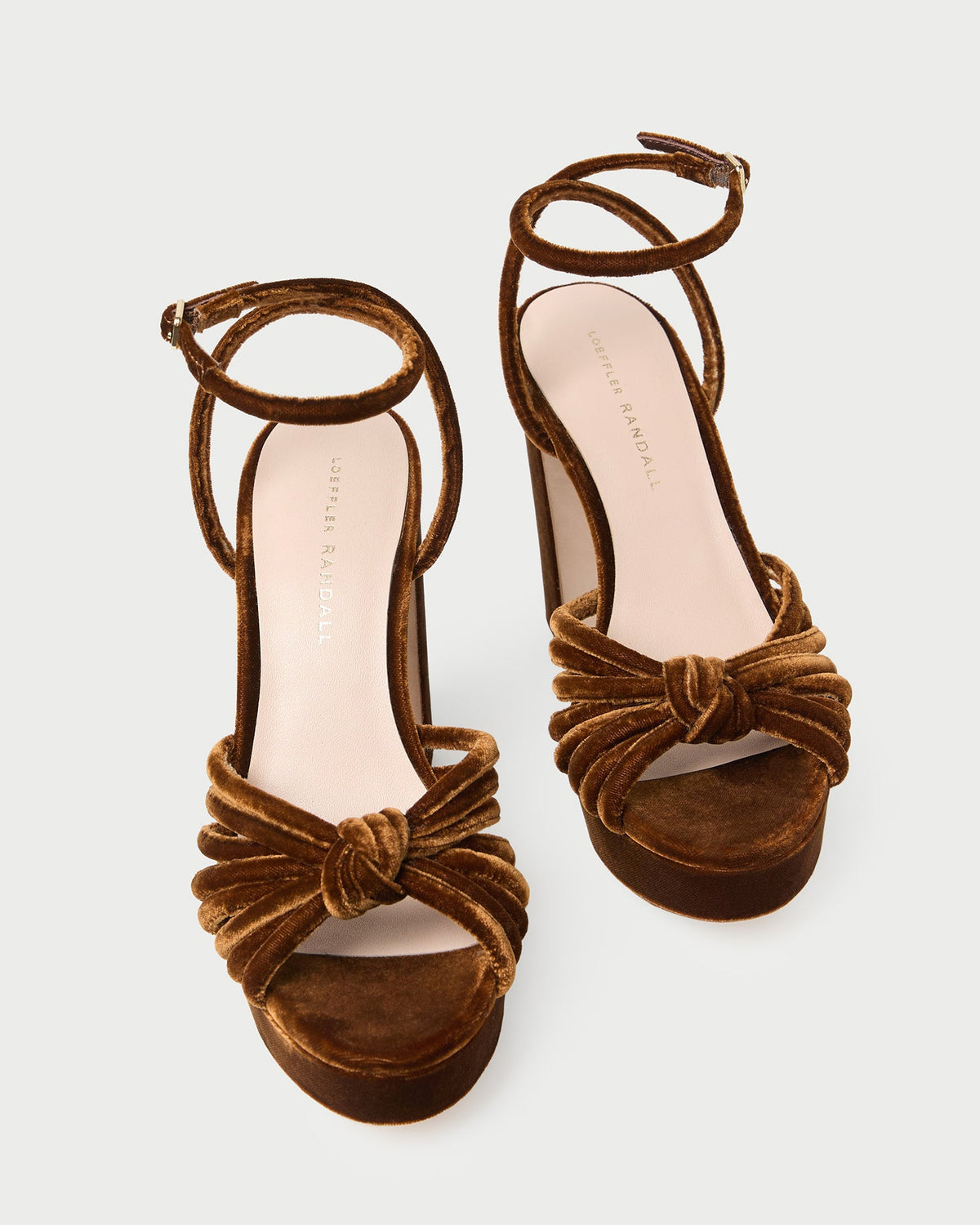 Women Loeffler Randall Rivka Brown Velvet Platform Sandal