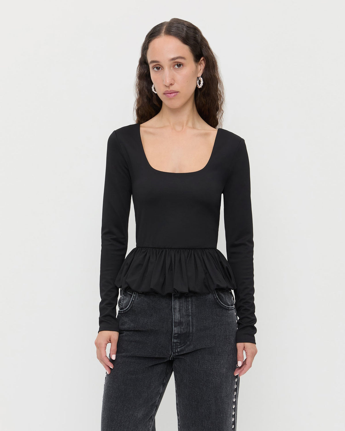 Women Loeffler Randall Posie Peplum Top